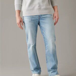 American Eagle Airflex+ Ultrasoft Distressed Original Bootcut Jeans Blue 32 x 34
